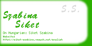 szabina siket business card